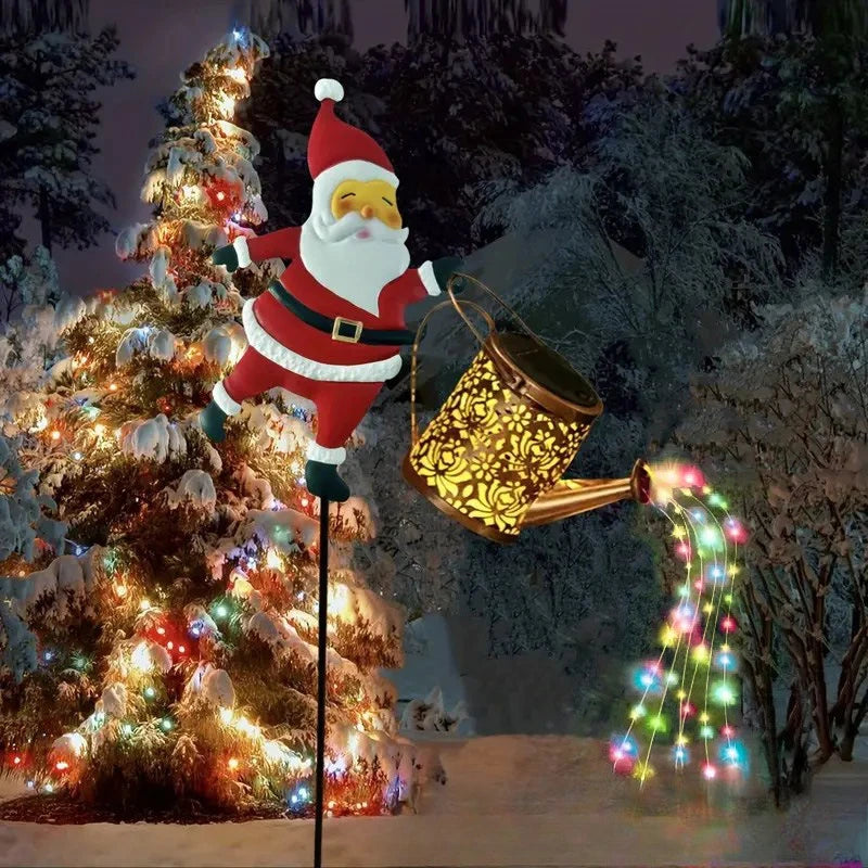 Solar Santa Claus metal lantern