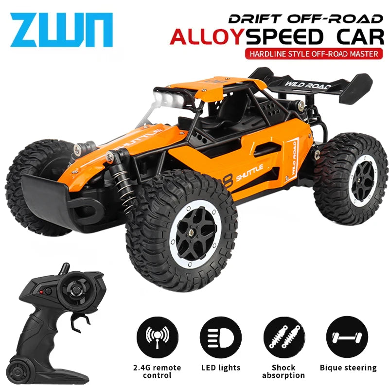 Off-road remote control car with LED lights